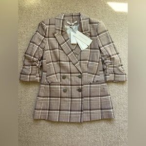 NWT Veronica Beard Viva Dickey Jacket - Khaki Multi - Sz 6